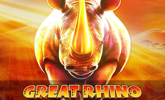 Logo of Great Rhino, a slot machine from Pragmatic Play the free demo of which can be played on playamo.net