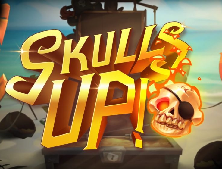 Logo of Skulls UP, a pirate-themed slot machine the free demo of which can be played on playamo.net