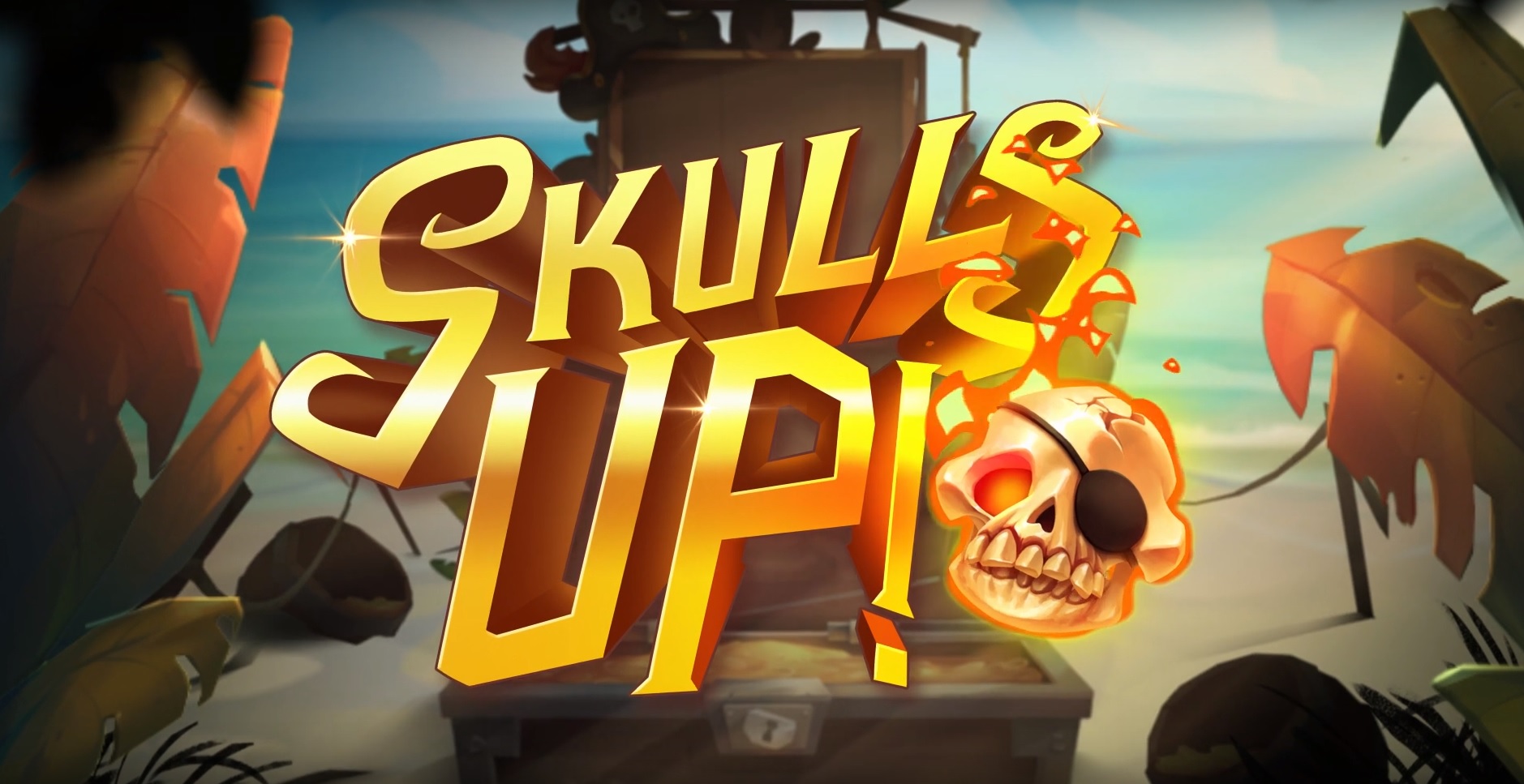 Logo of Skulls UP, a pirate-themed slot machine the free demo of which can be played on playamo.net